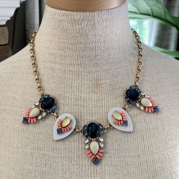 J Crew blue, pink, and white necklace - Picture 1 of 4